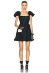 Valentino Crepe Couture Mini Dress - Women's - Silk/virgin Wool In Nero