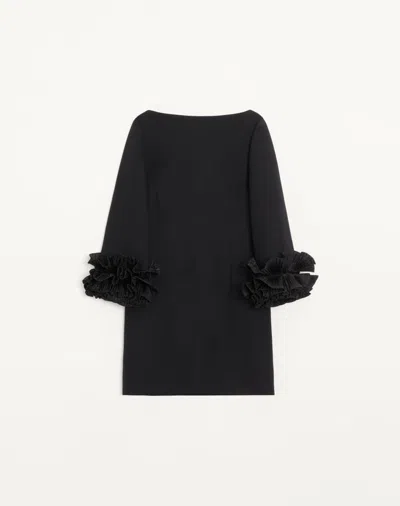 Valentino Crepe Couture Dress Woman Black 46