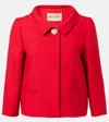 Valentino Womens Paris Heart-button Relaxed-fit Wool And Silk Jacket