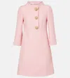 Valentino Crepe Couture Embellished Minidress In Pink