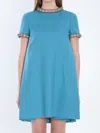 Valentino Womens Embellished Pleated Wool And Silk-blend Mini Dress Celestial Blue In Blue
