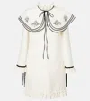 Valentino Besticktes Minikleid Aus Crepe Couture In Weiss