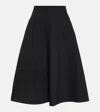 Valentino Crêpe Couture High-rise Midi Skirt In Schwarz