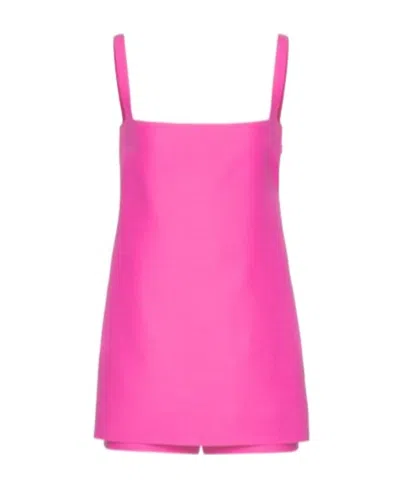 Valentino Crepe Couture Jumpsuit In Pink