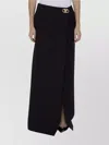 Valentino Crepe Couture Maxi Skirt With Front Slit