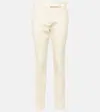Valentino Crêpe Couture Mid-rise Straight Pants In Weiss