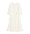 Valentino Crepe Couture Midi Dress In White
