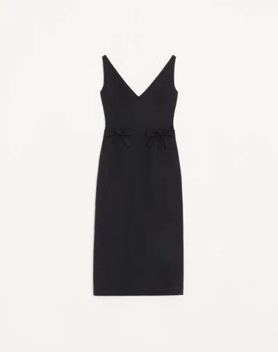 Valentino Crepe Couture Midi Dress Woman Black 44
