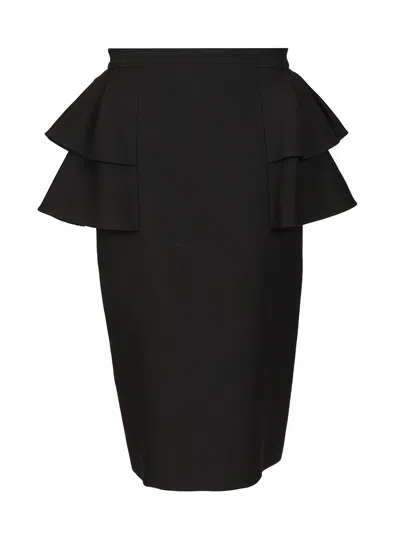 VALENTINO CREPE COUTURE MIDI SKIRT