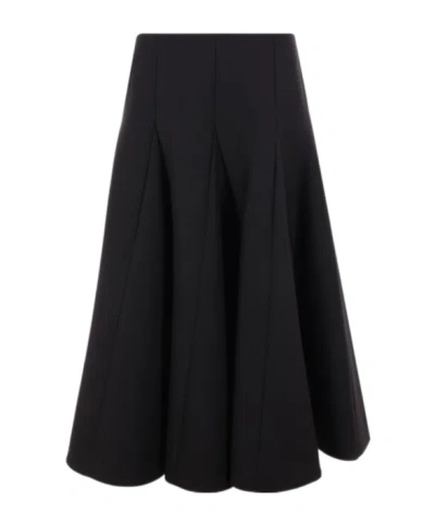 VALENTINO VALENTINO	CREPE COUTURE FLARED MIDI SKIRT