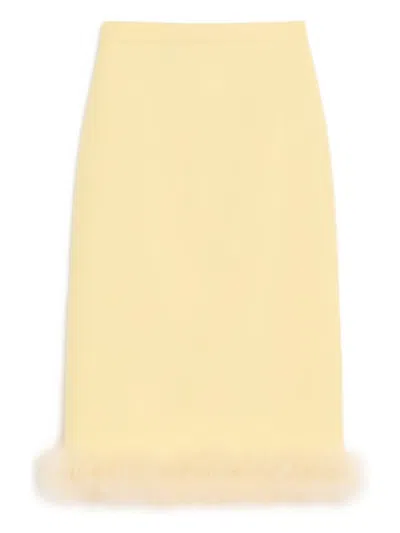 Valentino Crepe Couture Midi Skirt In Multi