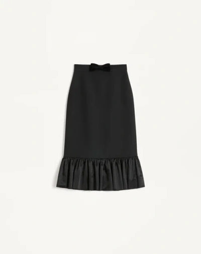 Valentino Crepe Couture Midi Skirt Woman Black 40