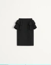 Valentino Couture Crepe High-waisted Skirt With Ruffle Detail In Black
