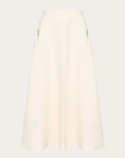 Valentino Crepe Couture Midi Skirt Woman Ivory 38