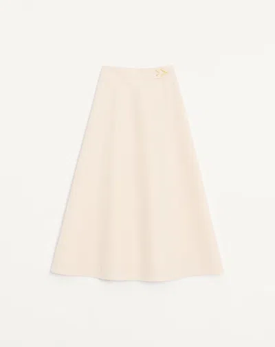 Valentino Crepe Couture Midi Skirt Woman Vanilla 46 In Multi