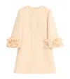 Valentino Garavani Solid Crepe Couture Minidress In Neutral
