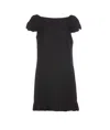 Valentino Ruffle Sleeve Wool Mini Dress In Black