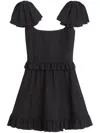 Valentino Crepe Couture Mini Dress - Women's - Silk/virgin Wool In Black