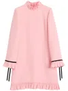 Valentino Crepe Couture Mini Dress In Pink