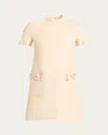 Valentino Beige Wool And Silk Short Dress