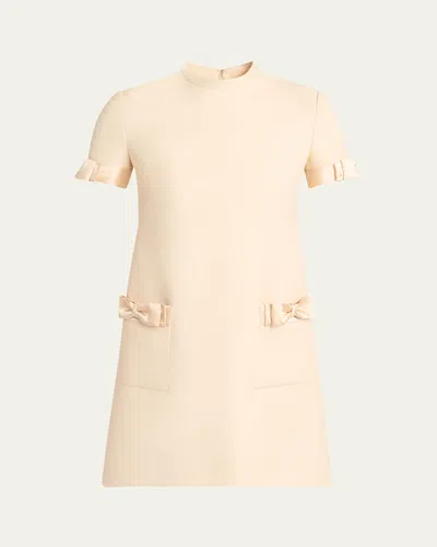 VALENTINO CREPE COUTURE MINI DRESS WITH BOWS