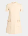 Valentino Beige Wool And Silk Short Dress