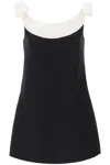 VALENTINO CREPE COUTURE MINI DRESS WITH BOWS