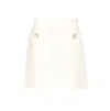 Valentino Solid Crepe Couture Skirt In White