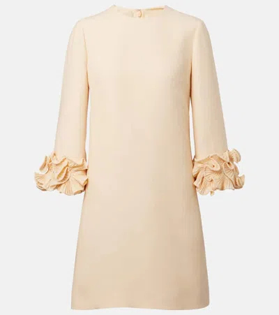Valentino Garavani Solid Crepe Couture Minidress In Neutral
