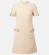 Valentino Beige Wool And Silk Short Dress
