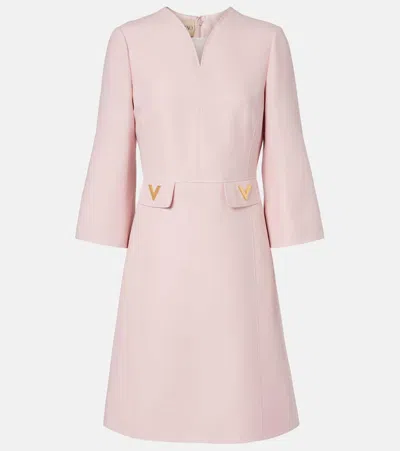 Valentino Crepe Couture Minidress In Pink