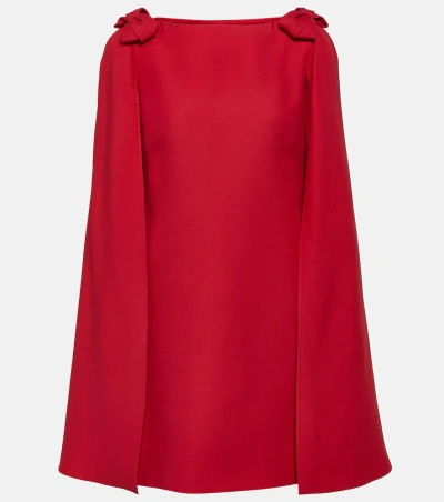 Valentino Crêpe Couture Minidress In Red