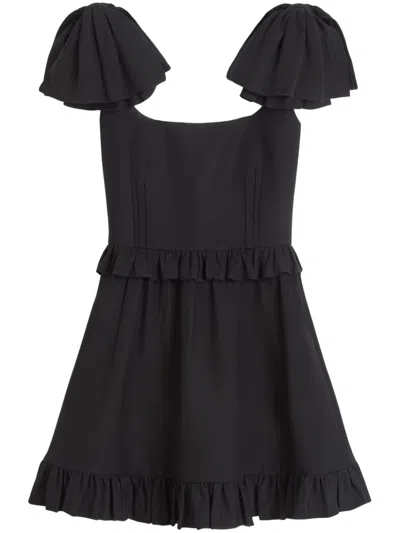 VALENTINO CREPE COUTURE MINI DRESS - WOMEN'S - SILK/VIRGIN WOOL