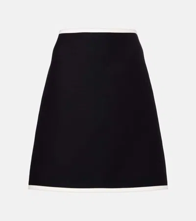 Valentino Crepe Couture Miniskirt In Black