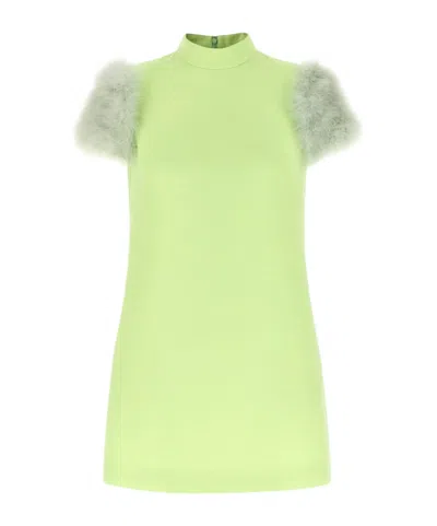 VALENTINO VALENTINO CREPE COUTURE MOCK NECK MINI DRESS