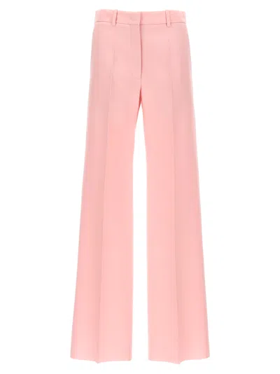 Valentino Crepe Couture Trousers In Pink