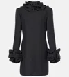 Valentino Besticktes Kurzes Crepe Couture Kleid Frau Schwarz 38 In Schwarz