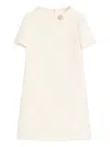 Valentino Kurzes Crepe Couture Kleid Frau Elfenbein 50