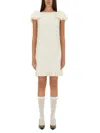 Valentino Women Crepe Couture Short Dress In Neutral