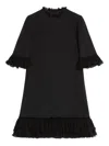 Valentino Crepe Couture Short Dress In Black