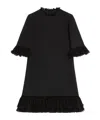 Valentino Crepe Couture Short Dress In Black