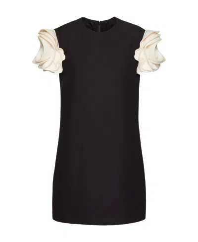 VALENTINO VALENTINO CREPE COUTURE SHORT-SLEEVED DRESS