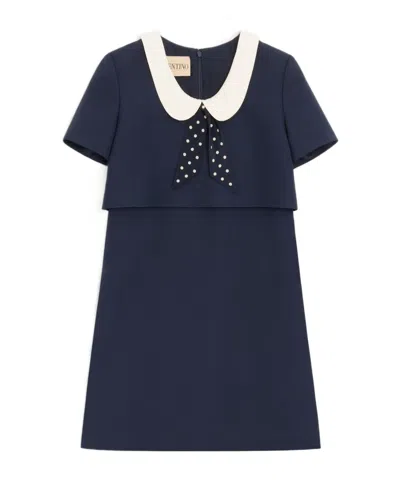 Valentino Crepe Couture Short Dress In Yellow