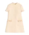 Valentino Womens Betulla Bow-embellishment Short-sleeves Wool And Silk Mini Dress In Nude