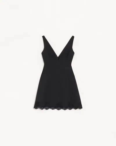 Valentino Crepe Couture Short Dress Woman Black 36