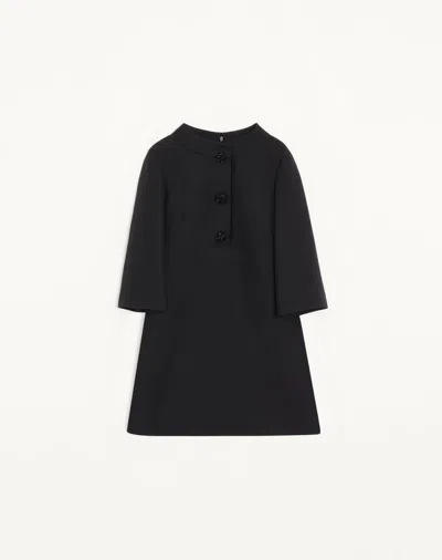 Valentino Crepe Couture Short Dress Woman Black 44