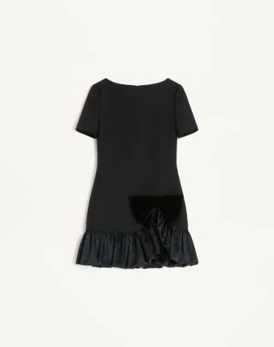 Valentino Kurzes Crepe Couture Kleid Frau Schwarz 48 In Blue