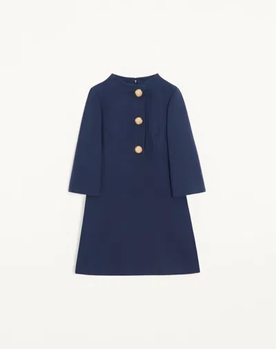 Valentino Crepe Couture Short Dress Woman Blue 46