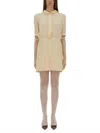 Valentino Garavani Crepe Couture Short Dress In Neutral