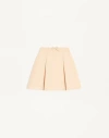 Valentino Womens Betulla Bow Pleated Wool-silk Woven Mini Skirt In Birch